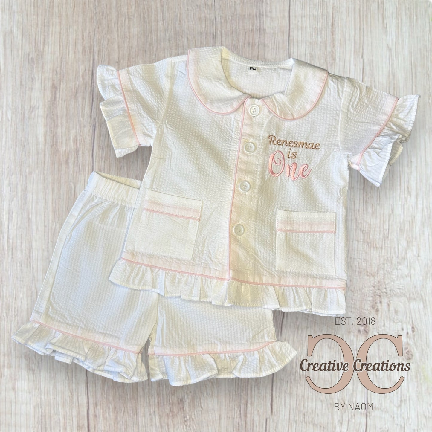 Frilled Button Birthday Pyjamas