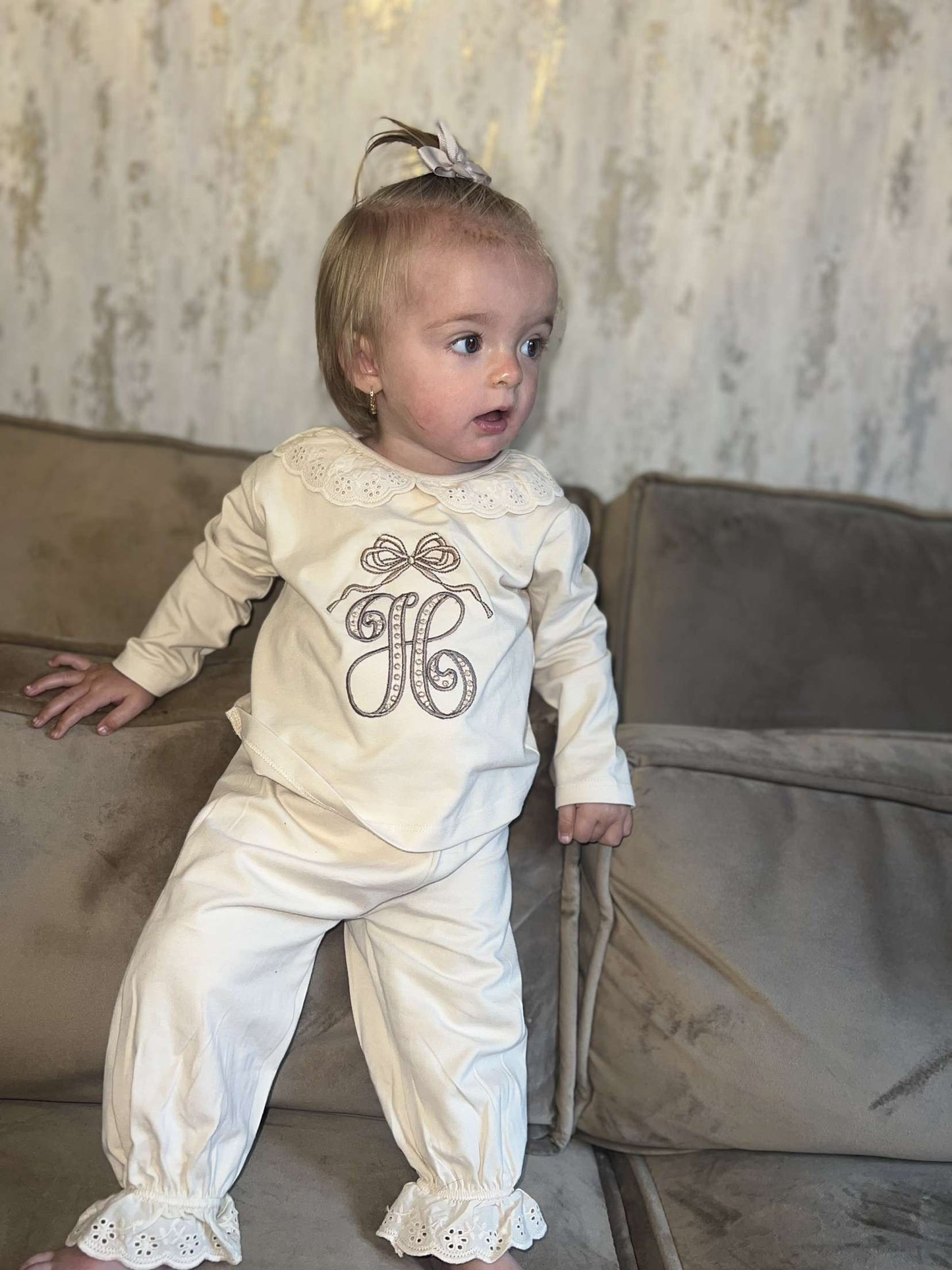 Monogram Frill Loungewear/Pyjamas