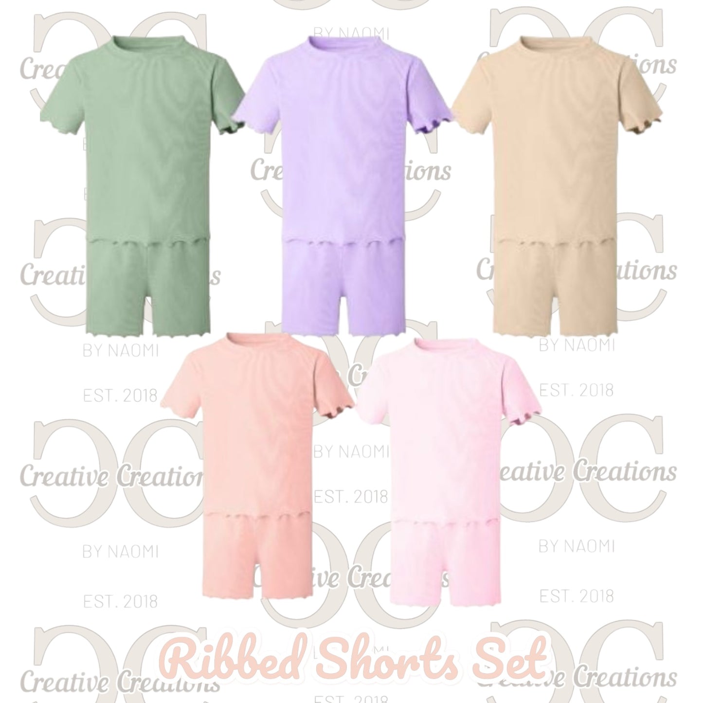 Ribbed Shorts & T-shirt Set