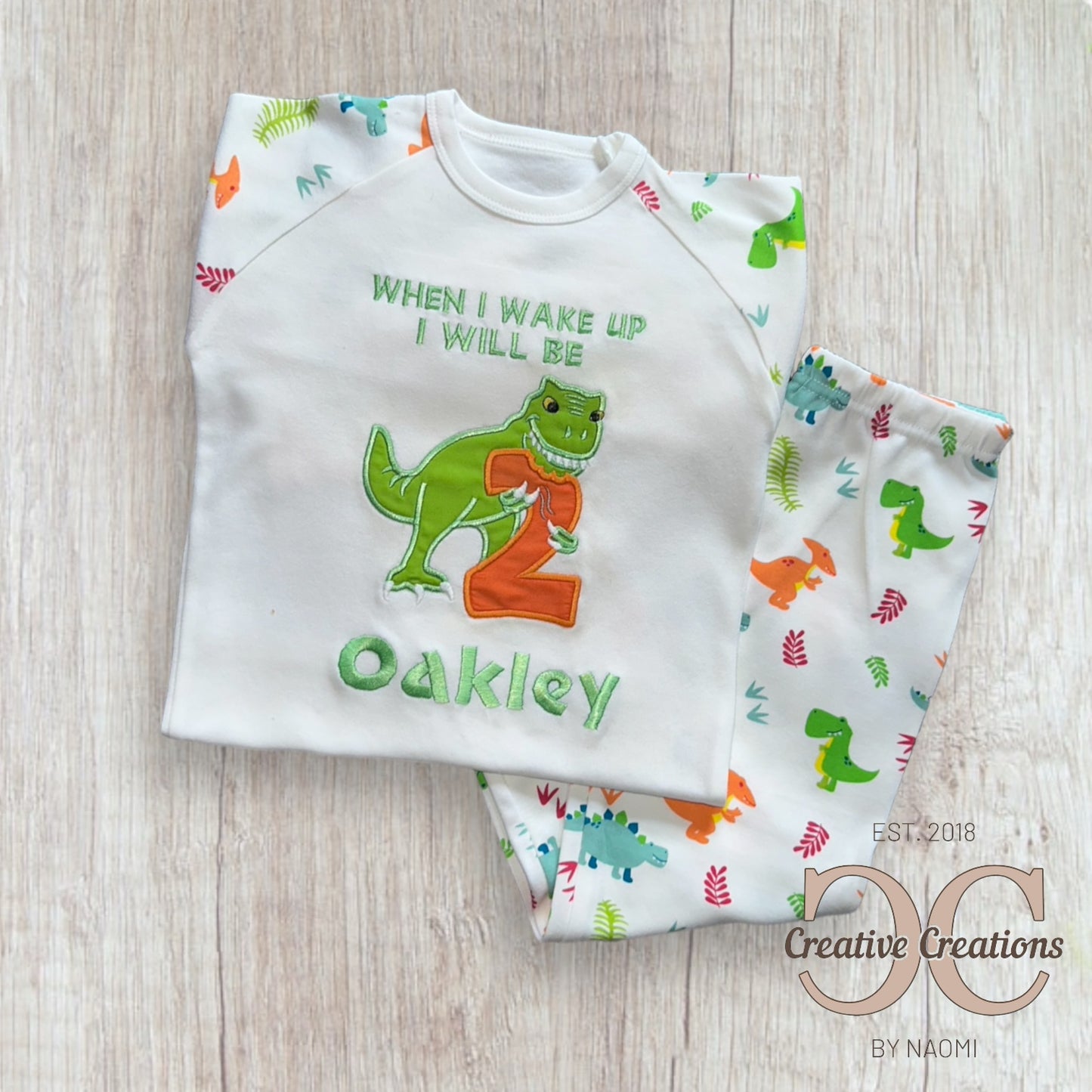 Hungry Dinosaur Birthday Pyjamas