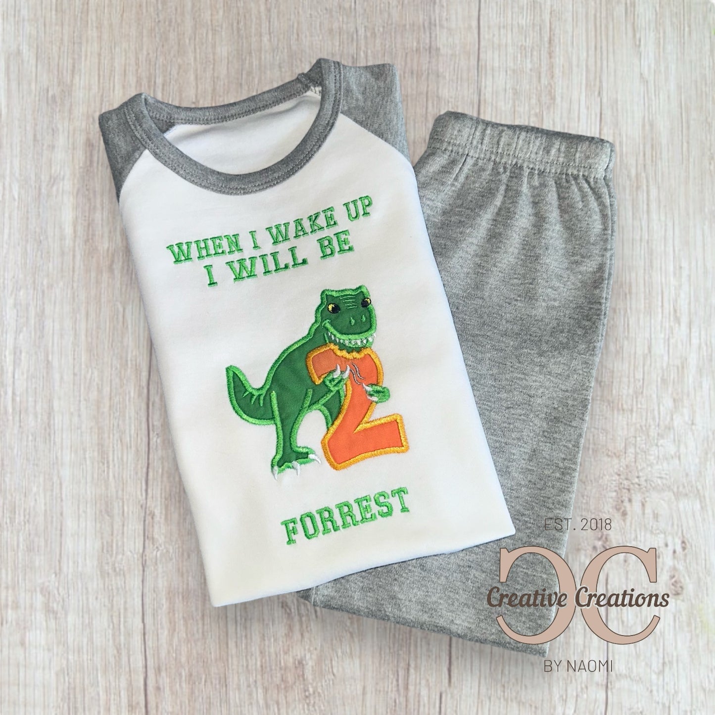 Hungry Dinosaur Birthday Pyjamas