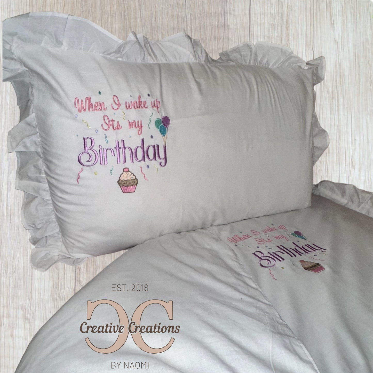 Frilled Birthday Pillowcase