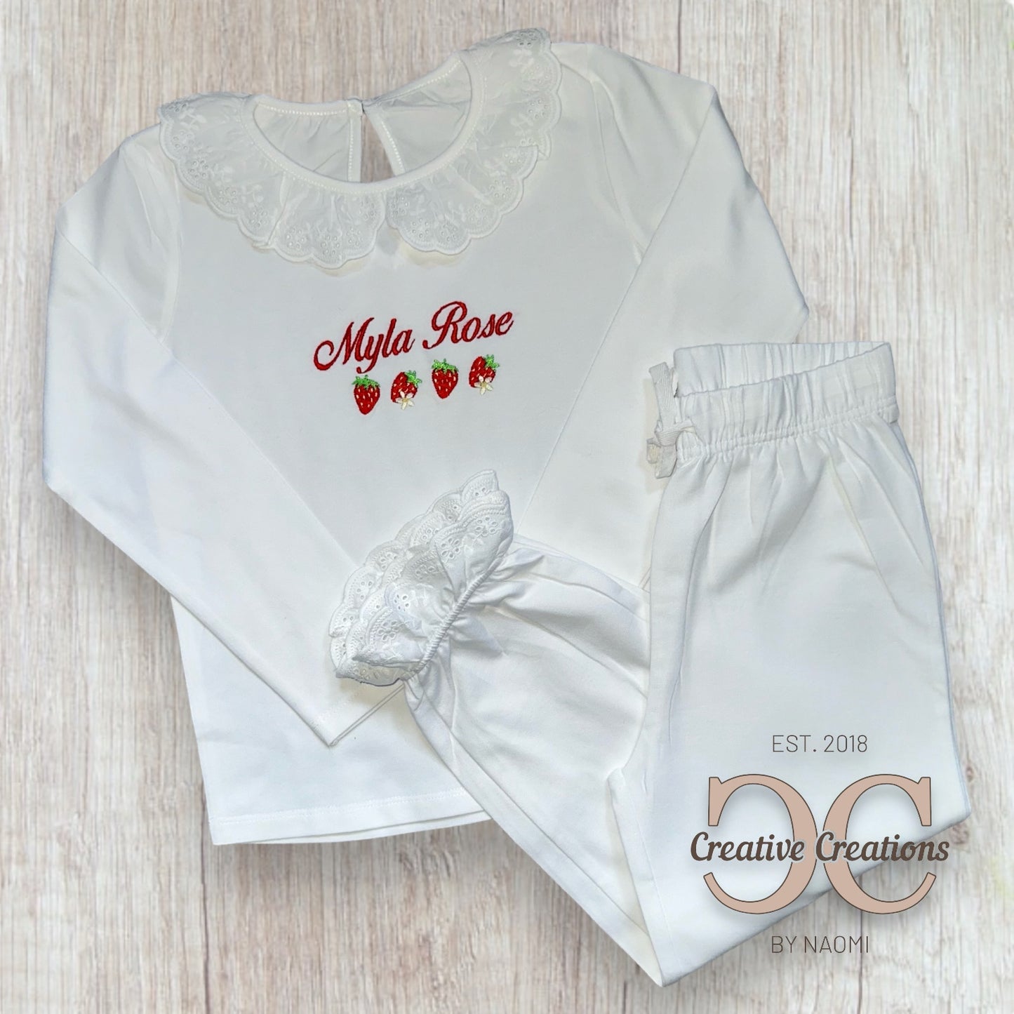 Frill Strawberry Loungeset/Pyjamas