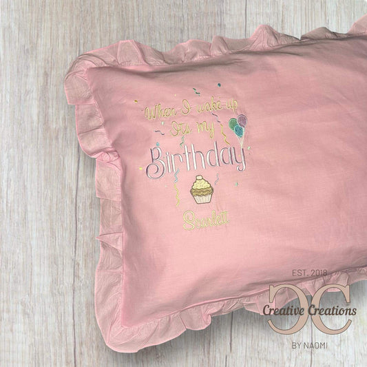 Frilled Birthday Pillowcase