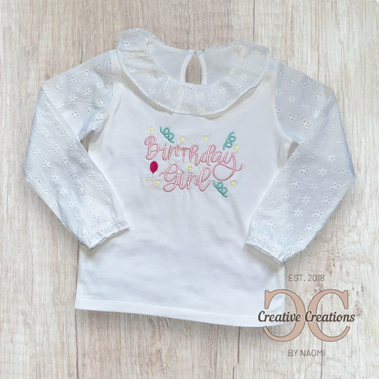 Frill Birthday Girl T-Shirt