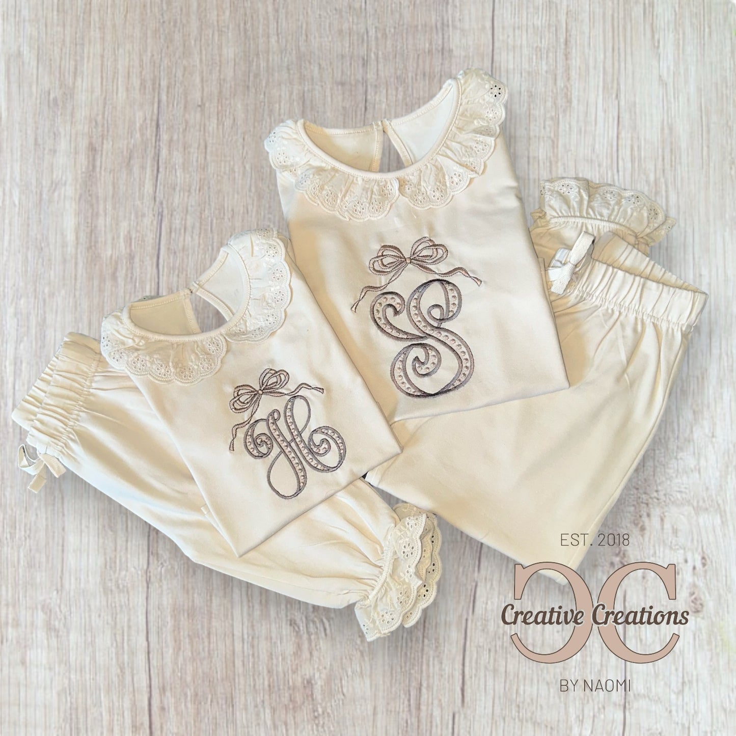 Monogram Frill Loungewear/Pyjamas