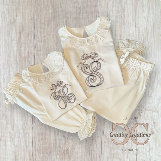 Monogram Frill Loungewear/Pyjamas