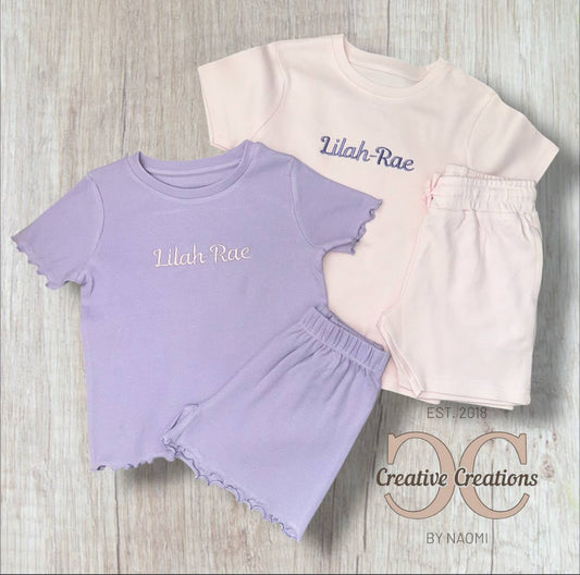 Ribbed Shorts & T-shirt Set