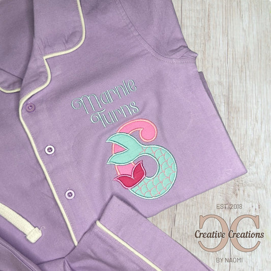 Classic Mermaid Birthday Pyjamas